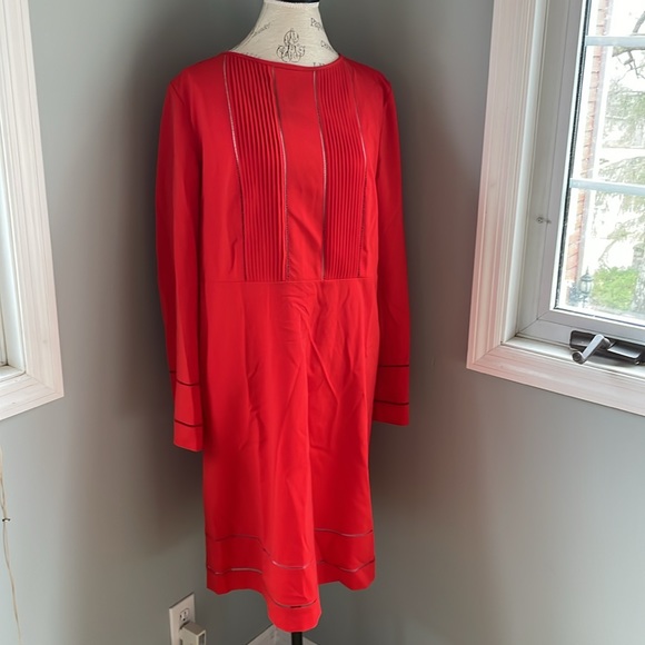 Piazza Sempione red wool sheath dress EUC size 42 - Picture 3 of 14